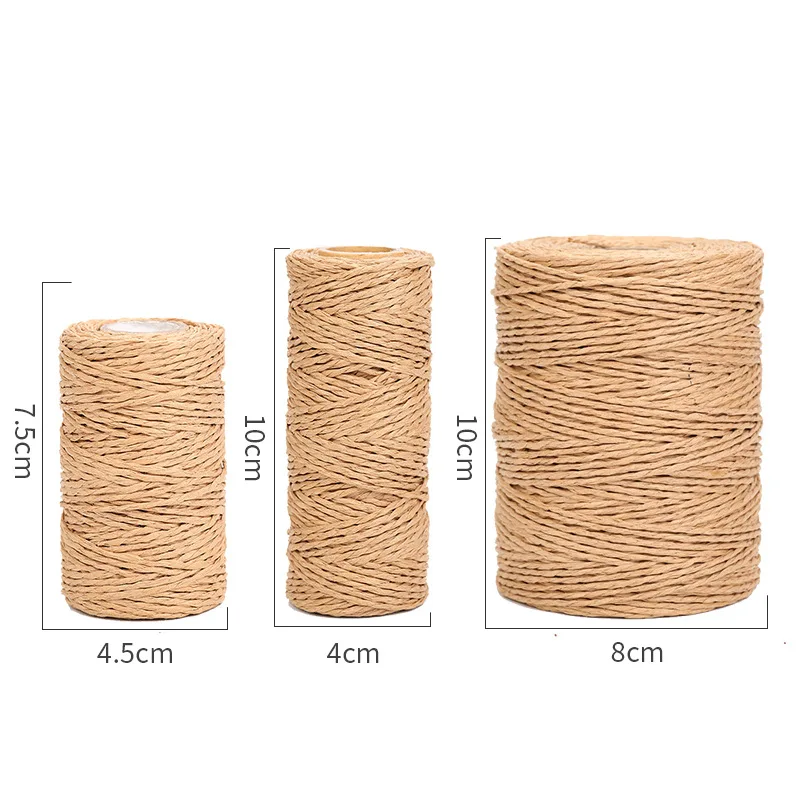 100meters 1.5mm Natural Paper Rope for Cat Tree Tower DIY Crafts Gardening Hammock Home Decor