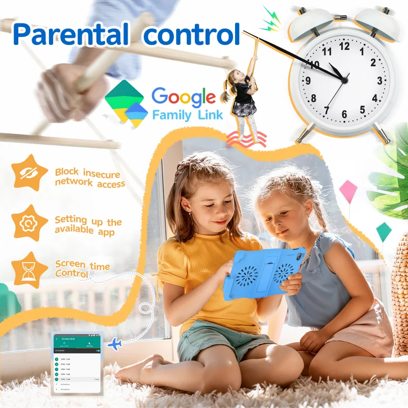 Type-C 10.1 INCH Android12 Kid Tablet T310 Quad-core 2.0GHz 6000mAh 3GB+32GB 1280 x 800 IPS Dual Camera With Kid-Proof Case 3