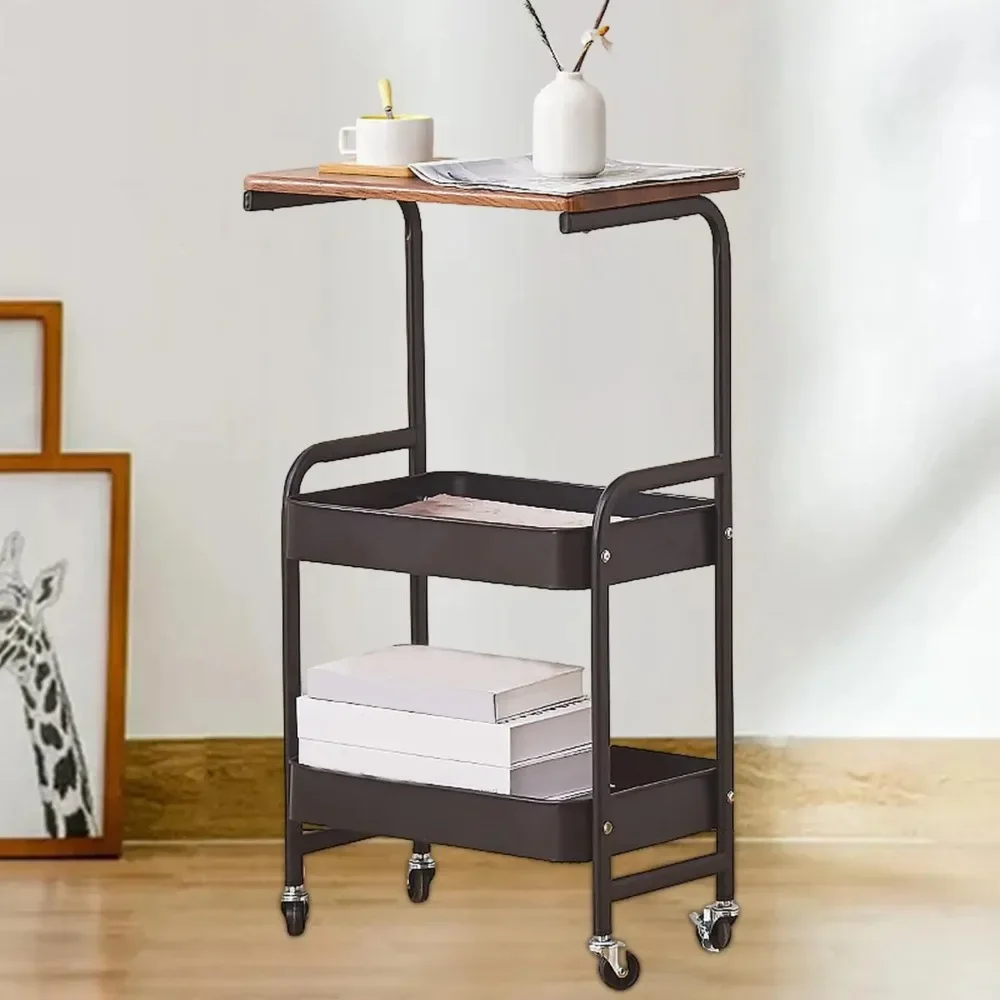 Storage Rack Rolling Storage Cart Slim Storage Cart Multipurpose Waterproof Multipurpose Rustproof Modern Rolling Cart Household Multi-layer Trolley With Wheels