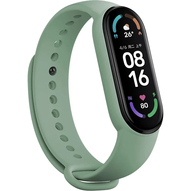ตัวเลือกสินค้า สายซิลิโคน Mi Band 4-7 คุณภาพดี ใส่สบาย ทนทาน