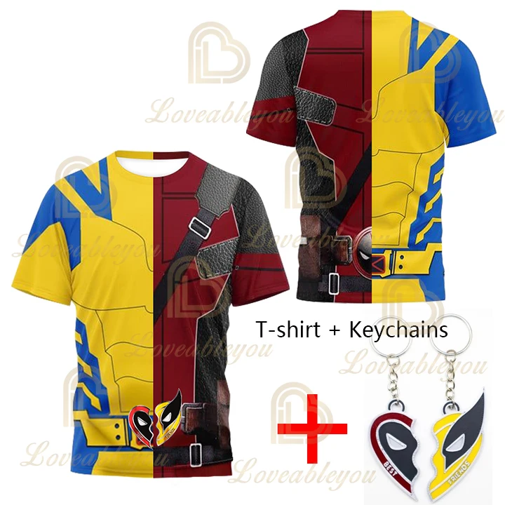 thumbnail image 1 of Disfraz de cosplay de Deadpool 3, camisetas de verano con estampado 3D para hombre, camisetas de compresión de manga corta con estampado de Wade Winston Wilson, 1 of 5