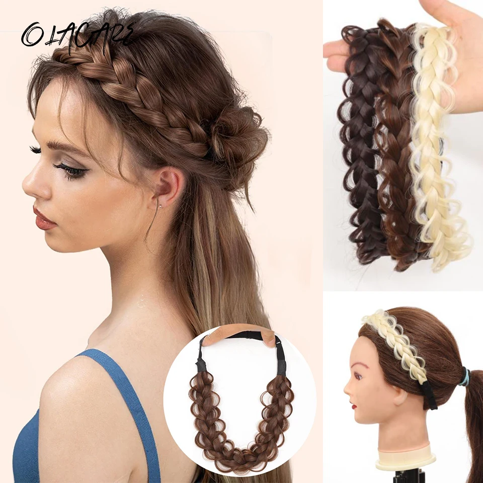 Synthetic Braided Headband Hairpiece for Women Bohemian Style