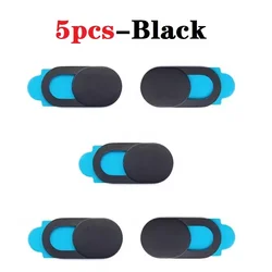 Sliding Webcam Privacy Cover - Universal Camera Slider for Laptops, Phones, Tablets, and More (5 PCS Black)