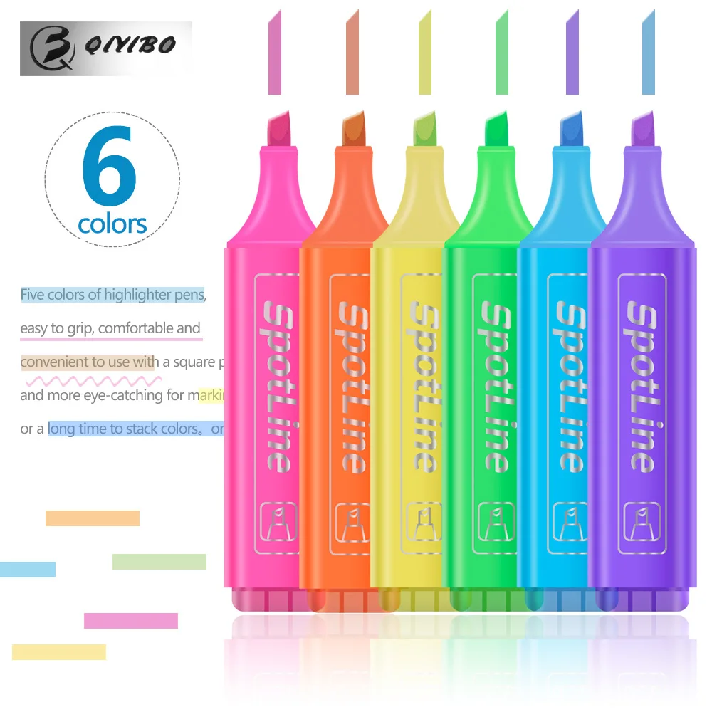 Highlighter Marker Pen 4/6 Pcs/set for School Supplies