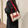 Trendy Letter Logo Crossbody Bag Women's Stylish Vintage Tote High-End Textured Leather Satchel Minimalist Party Purse Designer 3