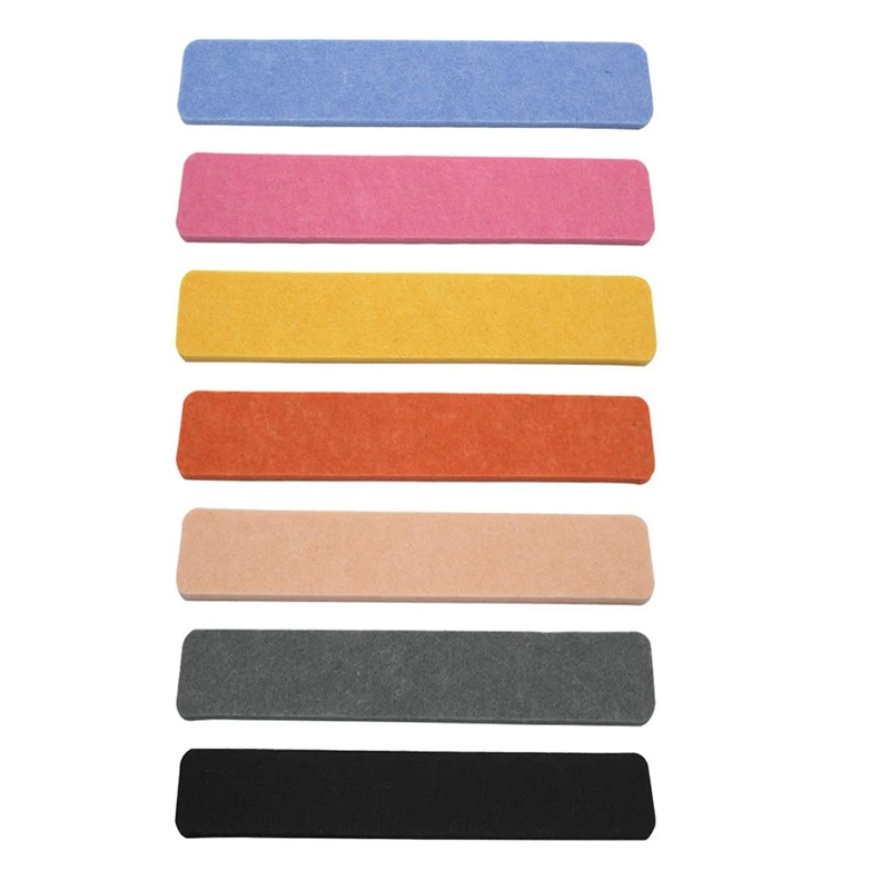 

7 Colors Felt Bulletin Board Strips 7 Pcs Self-Adhesive Pin Bulletin Bar Strip Frameless Wall Felt Memo Strip