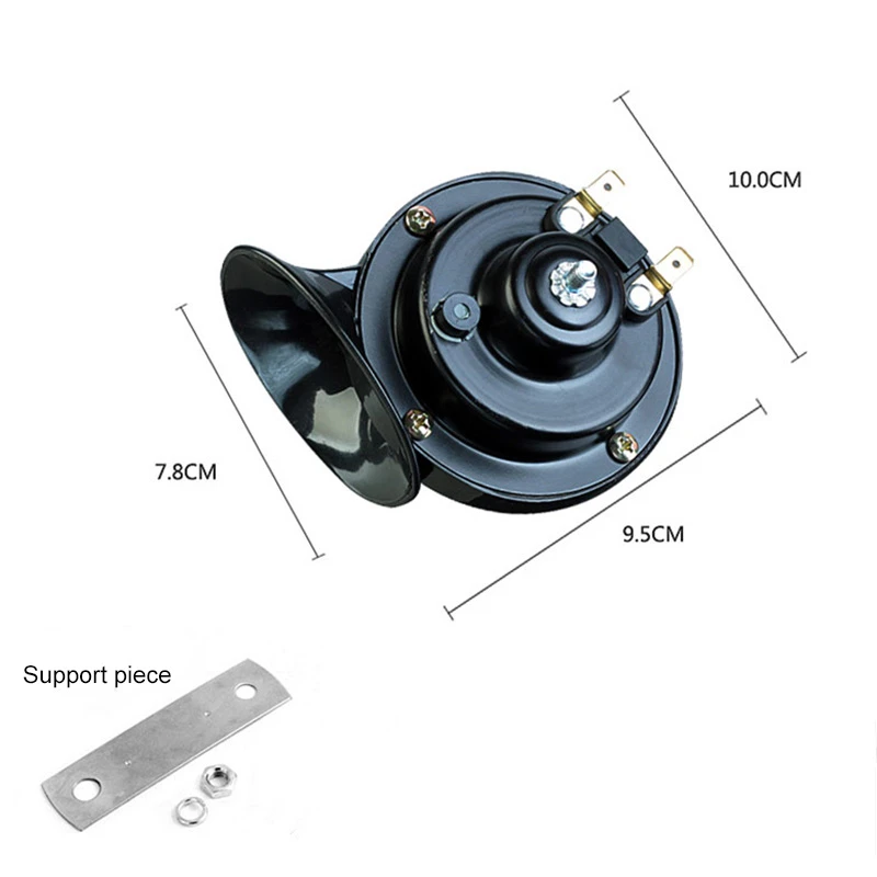 12V 48V 60V Motorcycle Waterproof snail horn Super sound monophonic Scooters Motorcycle accessories electric moped horn Black motorcycle electric horn scooter horn