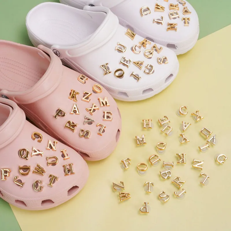 Bundle Bling Croc Charms, Luxury Rhinestones, Gold with Fun shapes Jibbitz