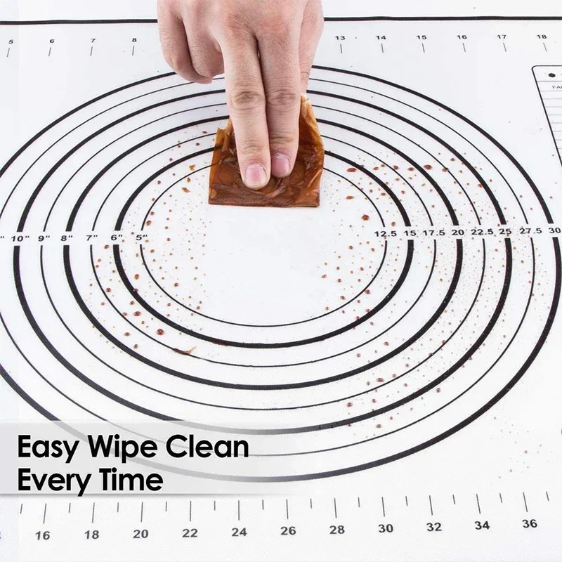 Silicone Mat Kneading Dough Pad Baking Mat For Kitchen Cookie Crepes Pizza Dough Pad Nonstick Rolling Mat Pad Pastry Accessories