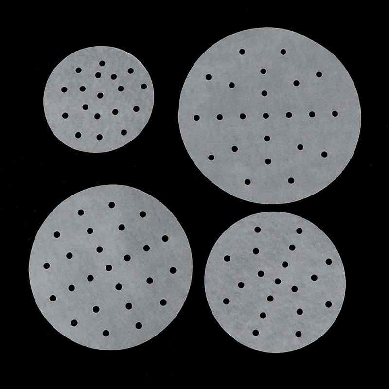 50pcs 5/6/7/8/9/10 Inches Bamboo Basket Round Non Stick Steamer Paper Kitchen Cooking Bamboo Steamer Dim Sum Paper bamboo steamer paper