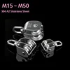 304 A2 Stainless Steel M15 M20 M25 M32 M50 Rotation Double Pulley Traction Lifting Sailing Boat Loading Pulley Block 1