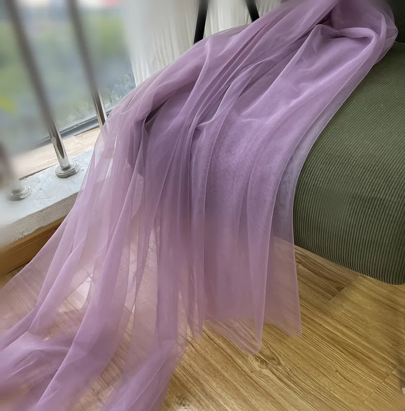 Elegant Purple and Pink Soft Tulle Fabric for Weddings and Celebrations