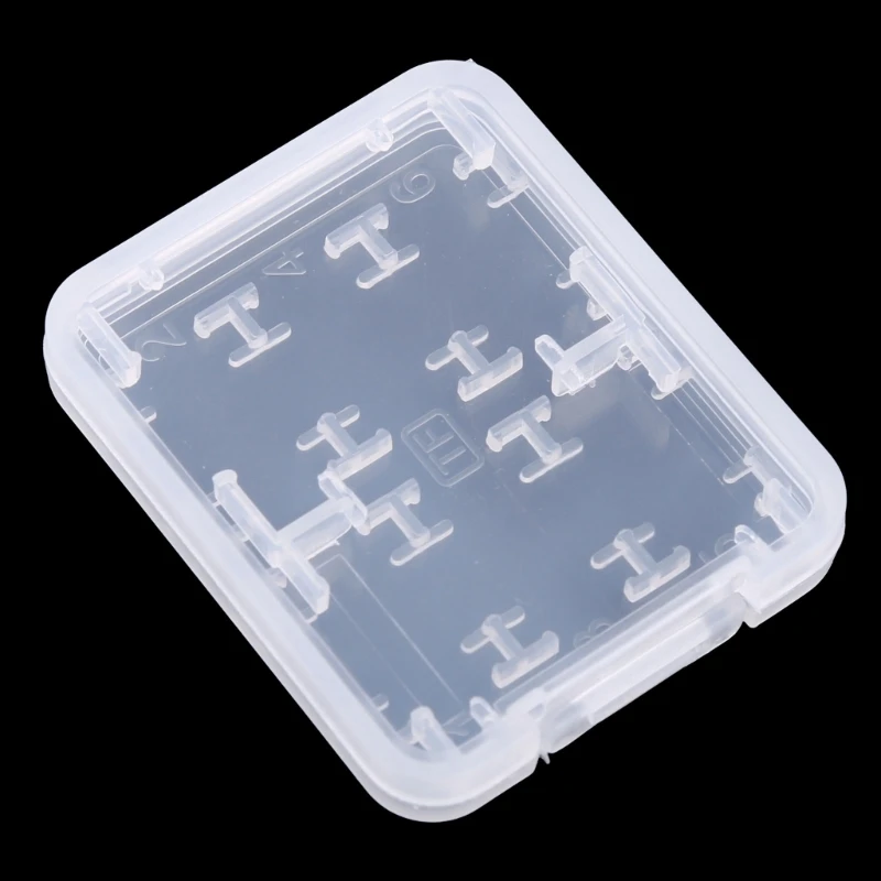 5PCS Plastic Transparent Standard SDHC Memory Card for Case Holder Box Storage