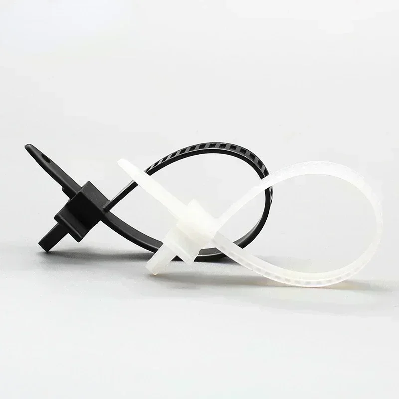 100/200/300pcs Wire Harness Fastener Clamp Clips Cable Ties Management Organizers Car Corrugated Pipe Car-styling