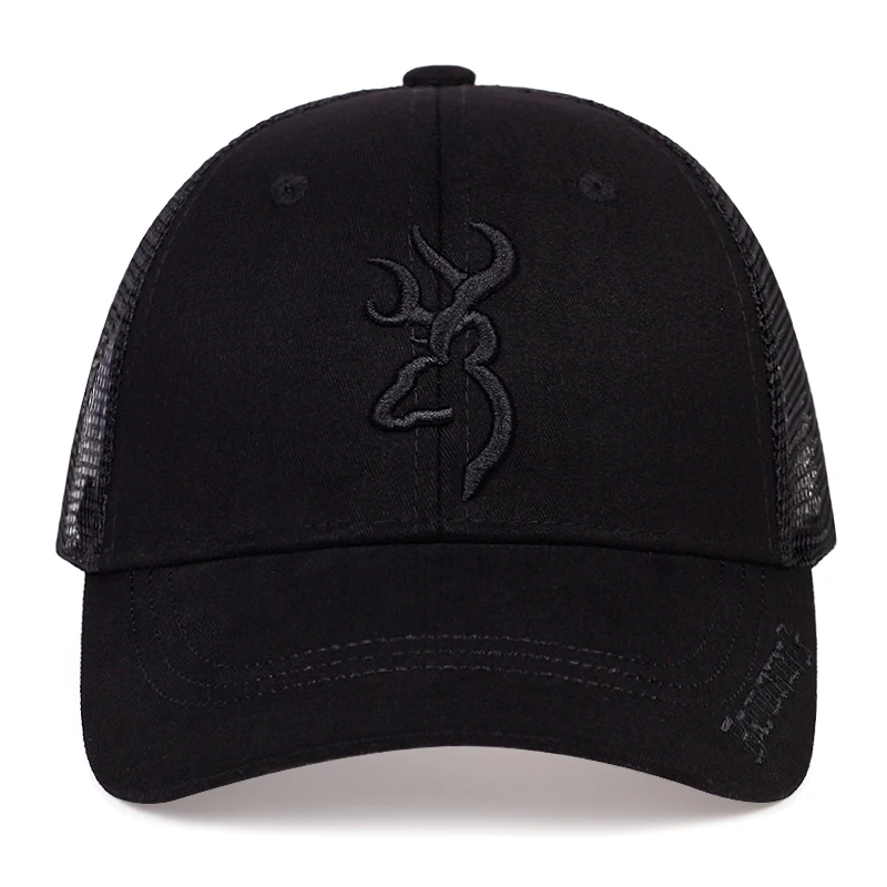 BROWNING haftowana czapka baseballowa męska hip-hopowa damska letnia oddychająca czapka z siateczki outdoorowa przeciwsłoneczna czapka trucker_voghion.com