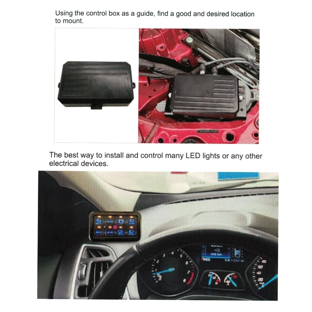 ���� �ڵ��� 8 �� ����ġ �г�, BA80 �ڵ� ��� ���� LED ��ġ ��Ʈ�� �г� �ڽ�, ATV UTV SUV�� ���� ������ �ý���