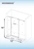 Frameless Shower Doors 68-72" Width x 76" Height with 3/8"(10mm) Clear Tempered Glass 4