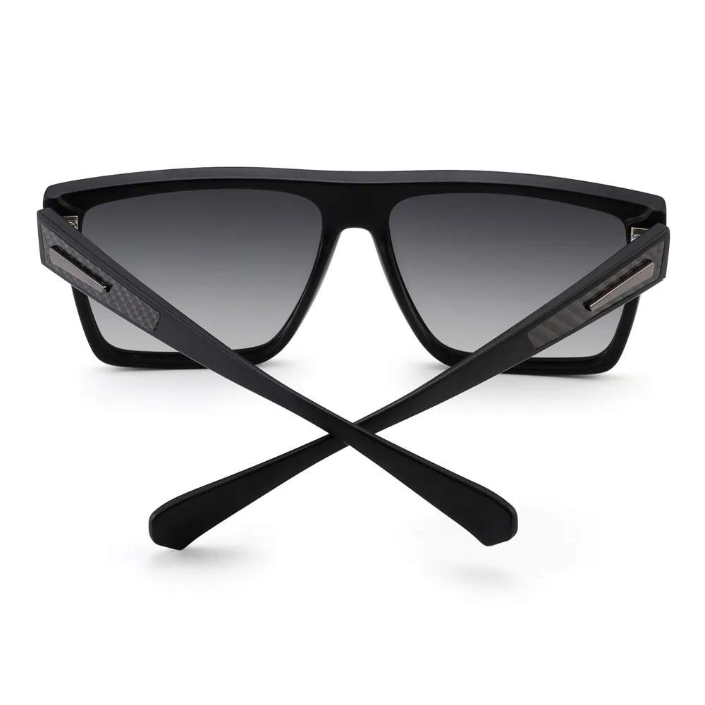 JIM HALO Gafas de sol polarizadas retro para hombre y mujer, gafas de  conducción cuadradas con parte superior plana