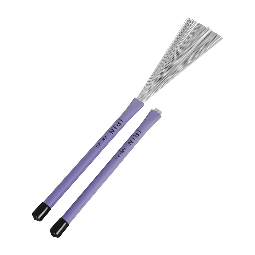 

1 Pair Drum Wire Drum Brush with Handle Retractable Drum Brush Drum Cleaning