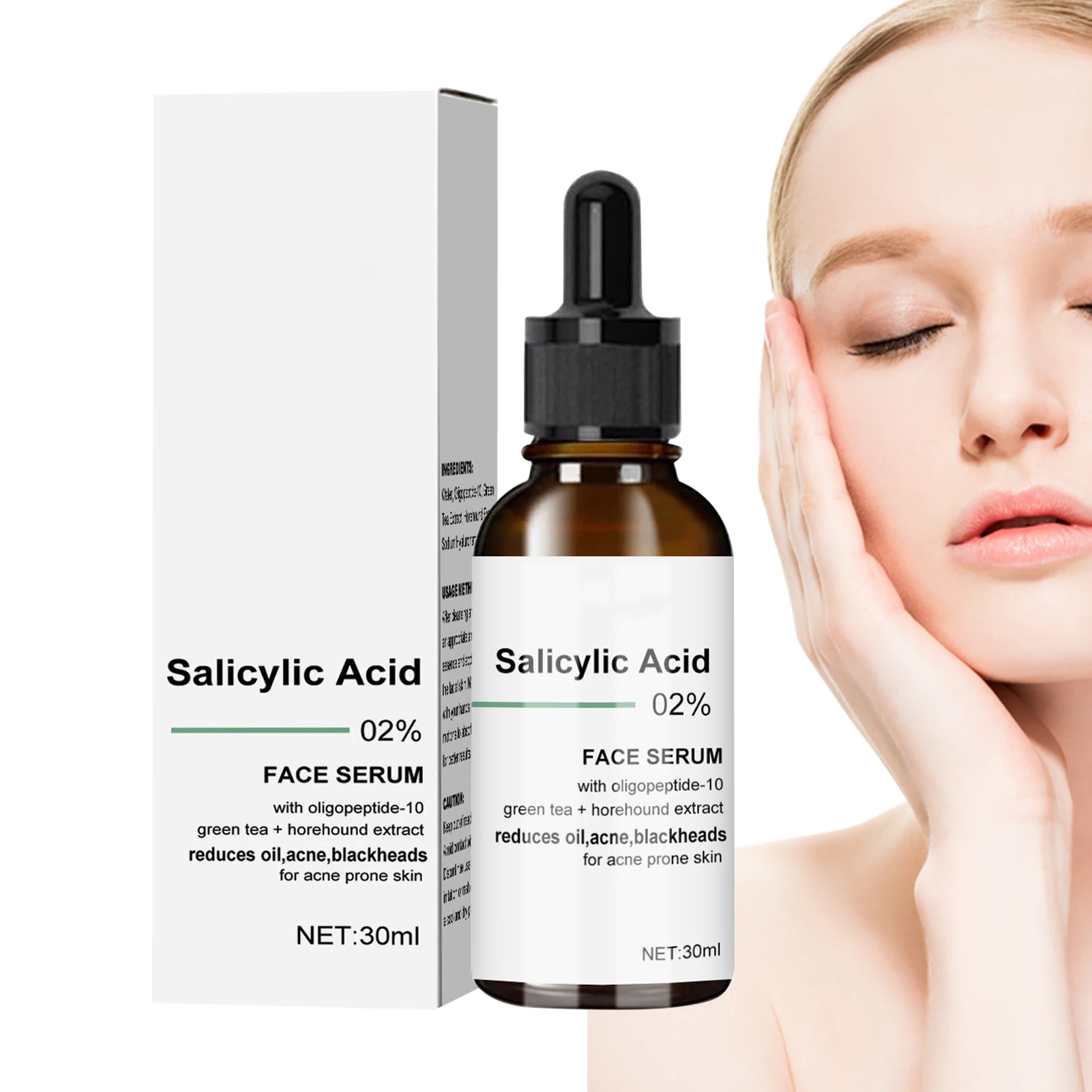 Salicylic Acid Pore Shrink Face Serum Repairs Large Pores Salicylic Acid Essence Anti-wrinkle Facial Serum Oil Control face Care 5