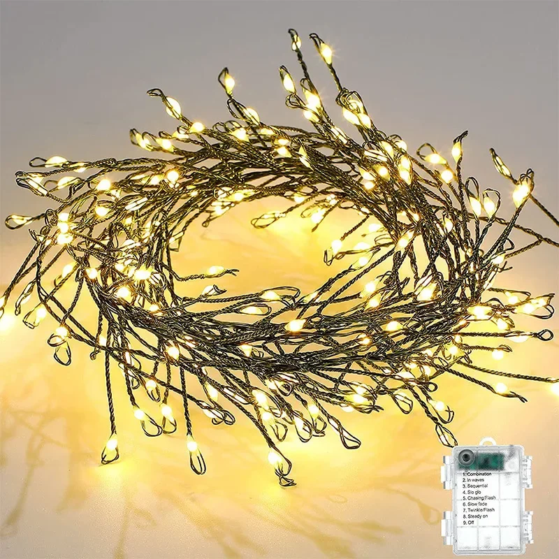 

Led Lighting Strings Black Silver Copper Wire Lighting Chain Connection Christmas Holiday Decoration Ambience Light