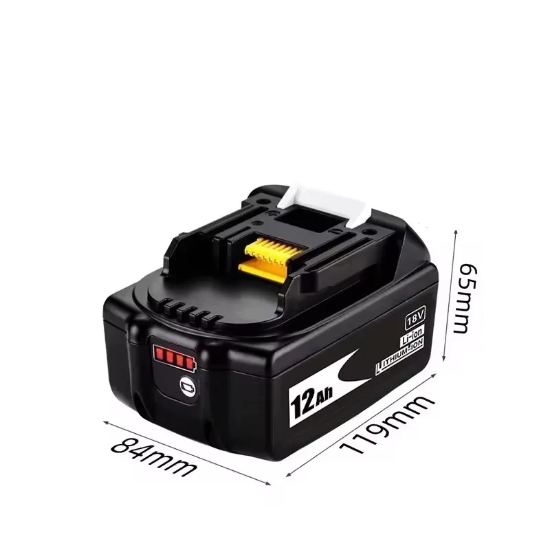 18V 12.0Ah Li-Ion Battery For Makita DDF487 DTW700 DGA404 DTD173 DHP487 Replacement 18v Power Tool Battery