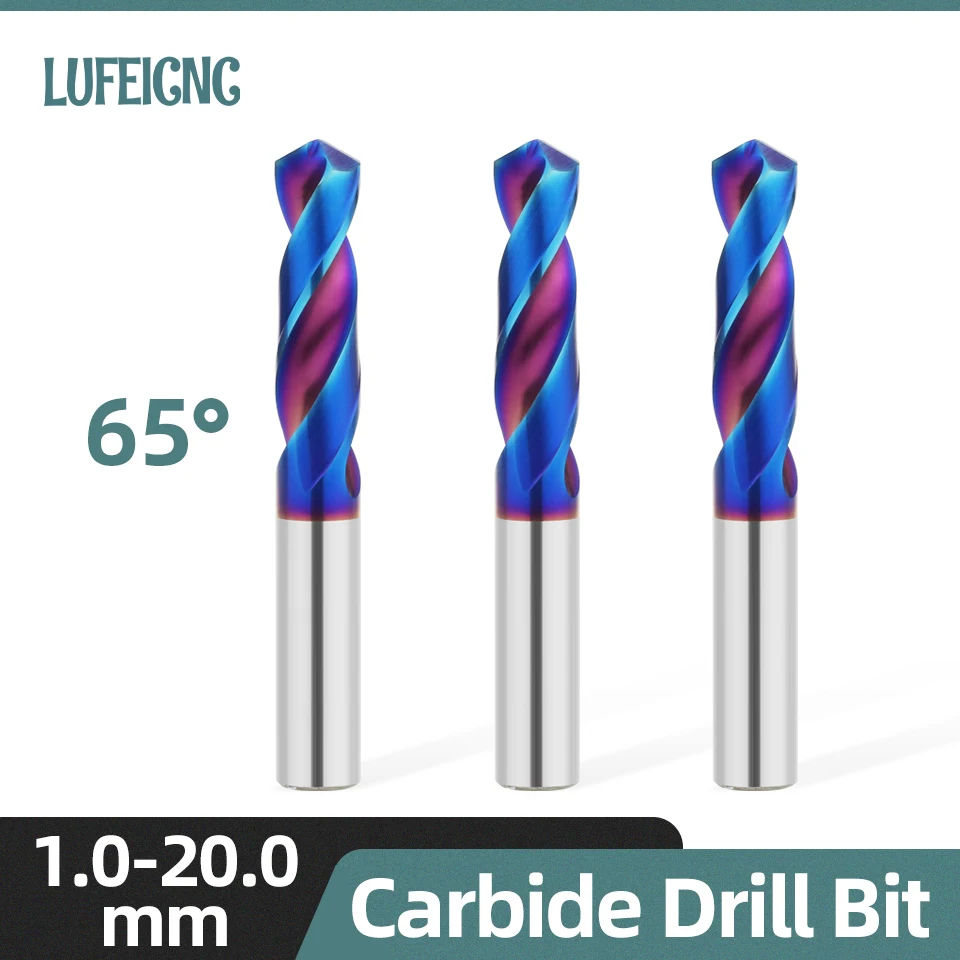 65° Tungsten Carbide Twist Drill Whole Hard Metal Drill Bits Mechanical ...