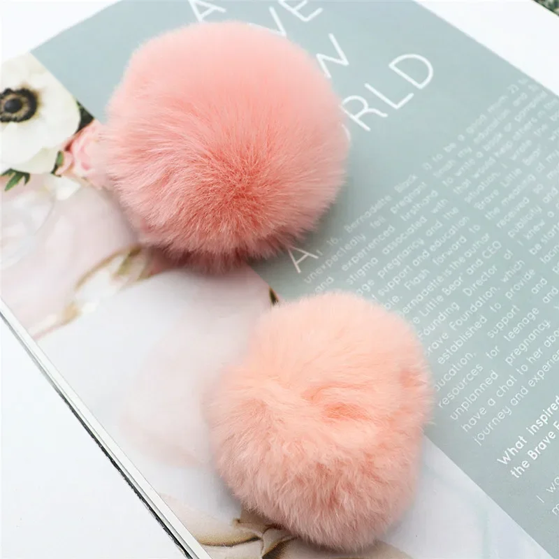 6CM 8CM Fluffy Faux Rabbit Fur Ball Pompom Plush DIY Women Bag Car Jewelry for Apparel Sewing Fabric Accessories