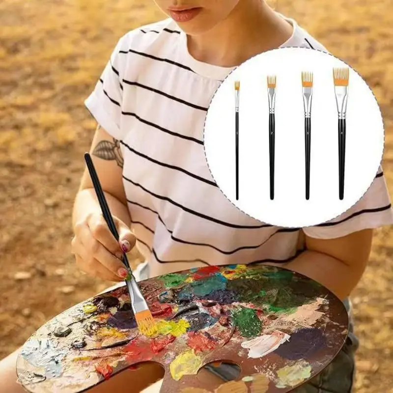 1/4개 수채화 브러쉬 - 예술가의 다양한 페인팅 기법을 위한 다양한 크기로 제공되는 드로잉 액세서리