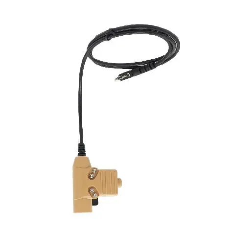 u94 walkie talkie radio brown Tactical Headset Adapter for for Baofeng Kenwood HYT TYT UV82 UV5RE UV5RA UV6R BF888S TK U94 ptt