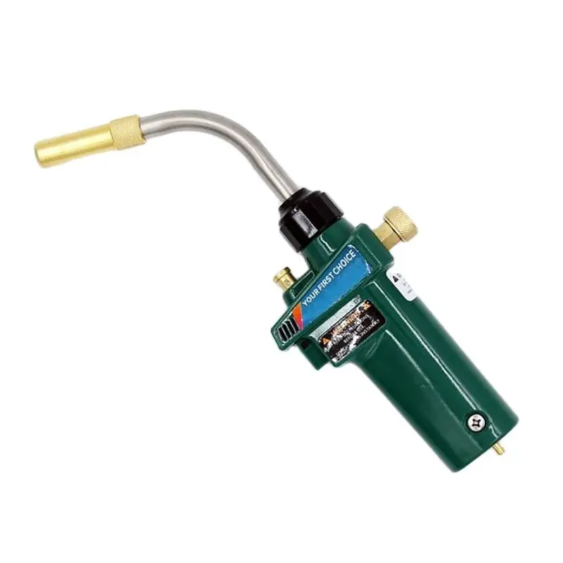 Gas Brazing Torch Self Ignition Trigger Start Handheld Gas Propane Welding Torch Head Swirl flame, Variable Flame Control