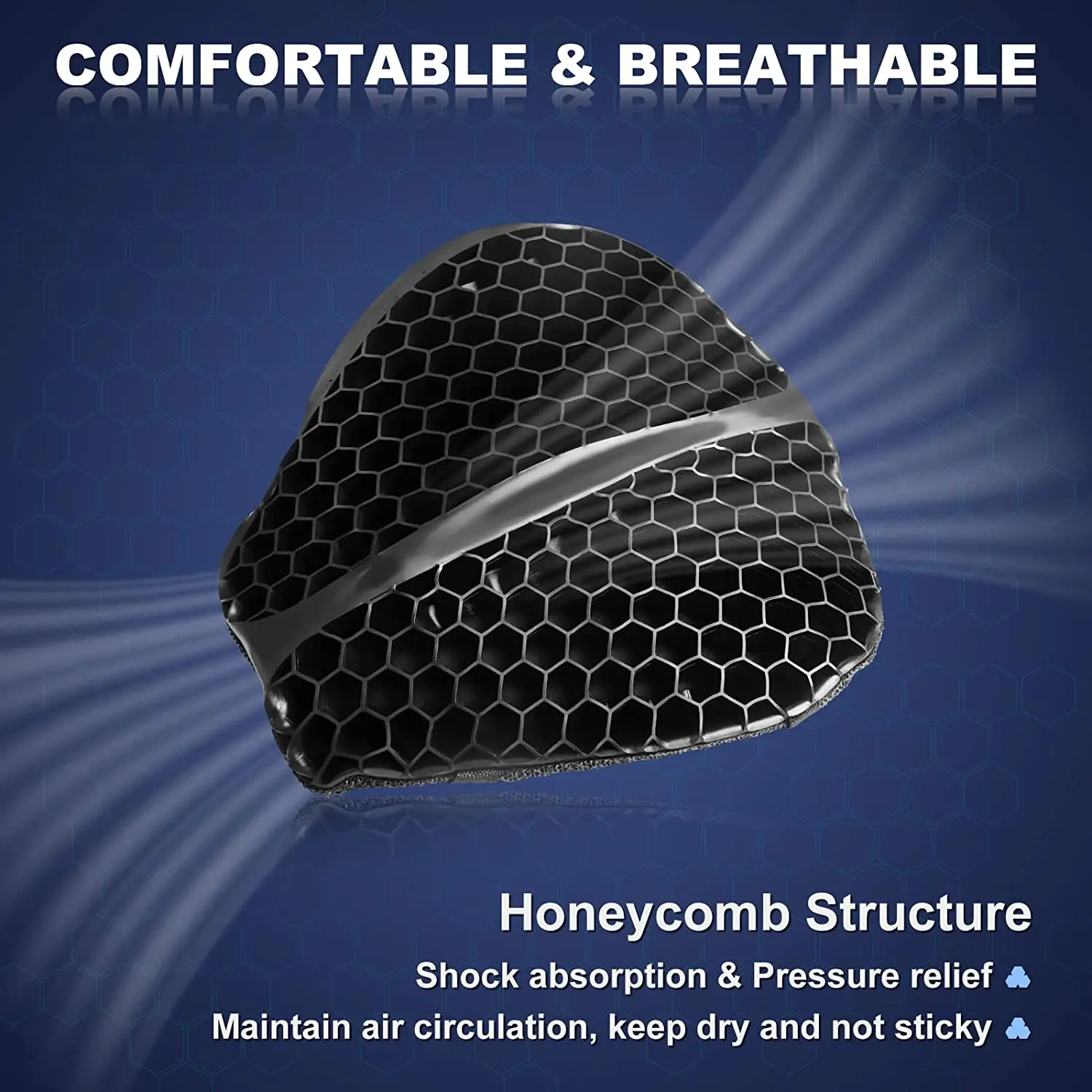 Motorcycle Seat Cushion Anti-Slip Inflatable 3D Blow Air Cushion Breathable Relief Ride Seat Pad Motorbike Accessories