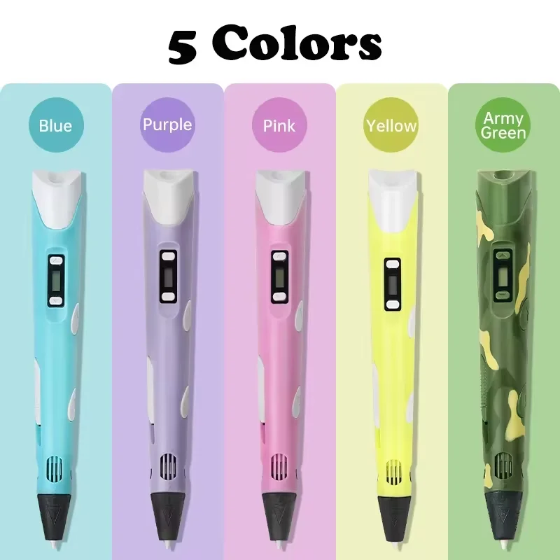 3D Printing Pen for Kids - DIY Three-Dimensional Painting Toy with LCD Screen