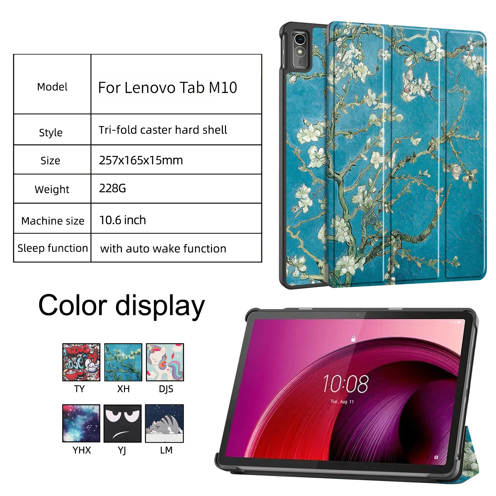 Für Lenovo Tab M10 5G/K10 Pro5G Tablet Schutzhülle Verschleißfeste Sturzsichere Lederhülle – Detail 1