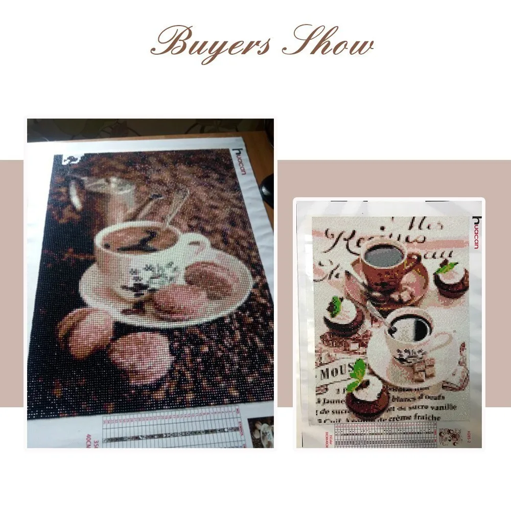 Diamond Embroidery Coffee Full Display Diamond Mosaic Landscape Painting Square Rhinestones Art Home Decor diamond painting