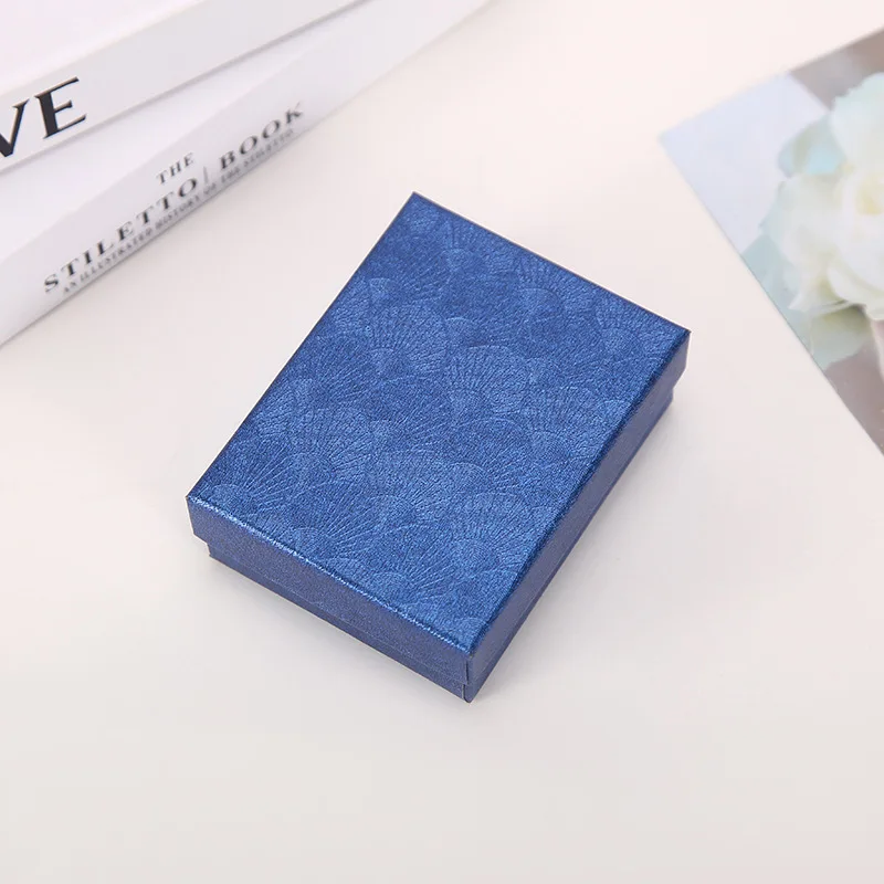 24pcs Scallop Pattern High-end Jewelry Box Valentine's Day for Necklace Ring Packaging Cases Creative  Heaven And Earth Cover