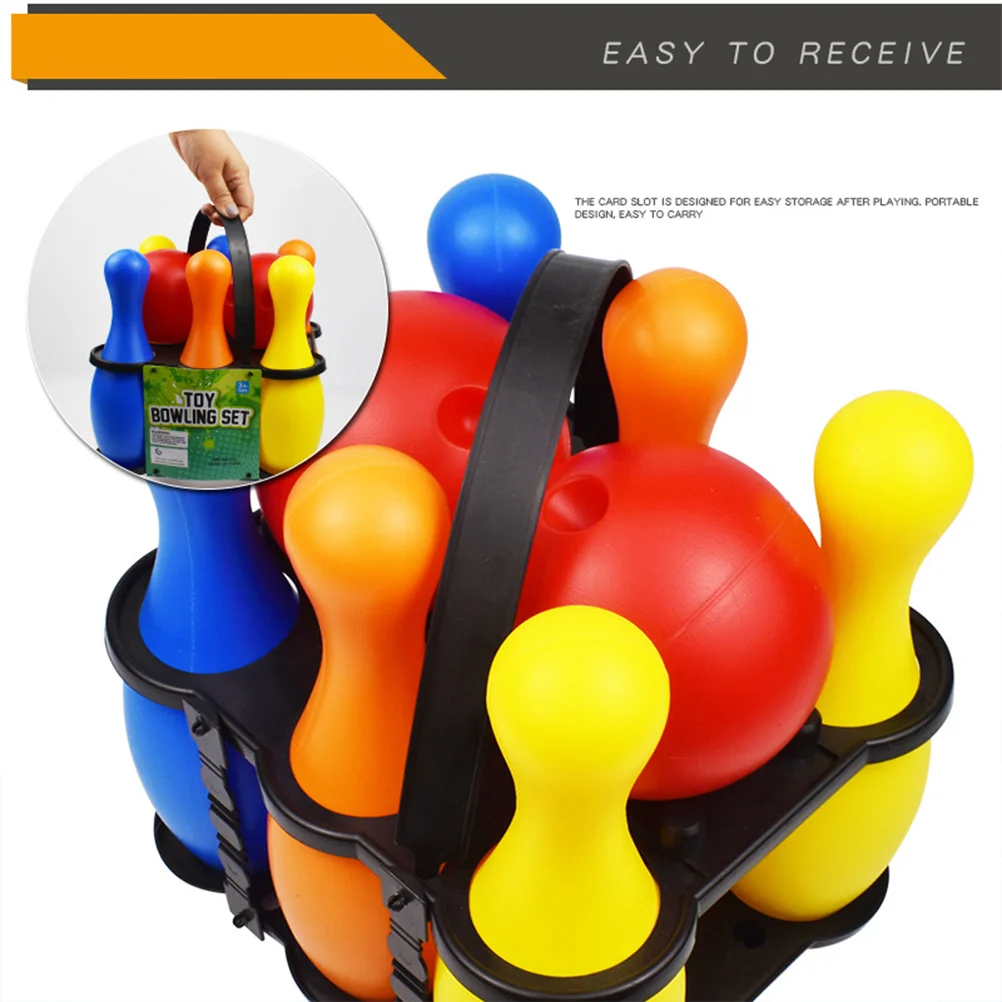 

1 Set Kids Bowling Set Small Bowling Set Colorful Bowling Outdoor Games for Families for Kids Boys