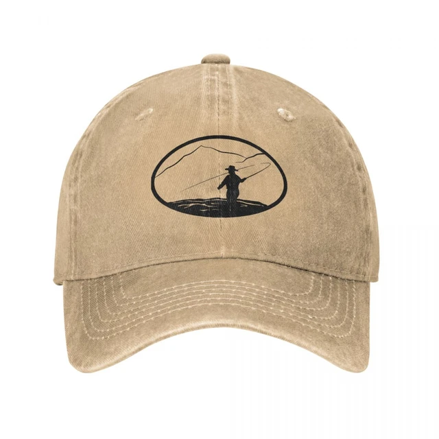 Casual Vintage Fly Fishing Illustration Baseball Cap Unisex Style