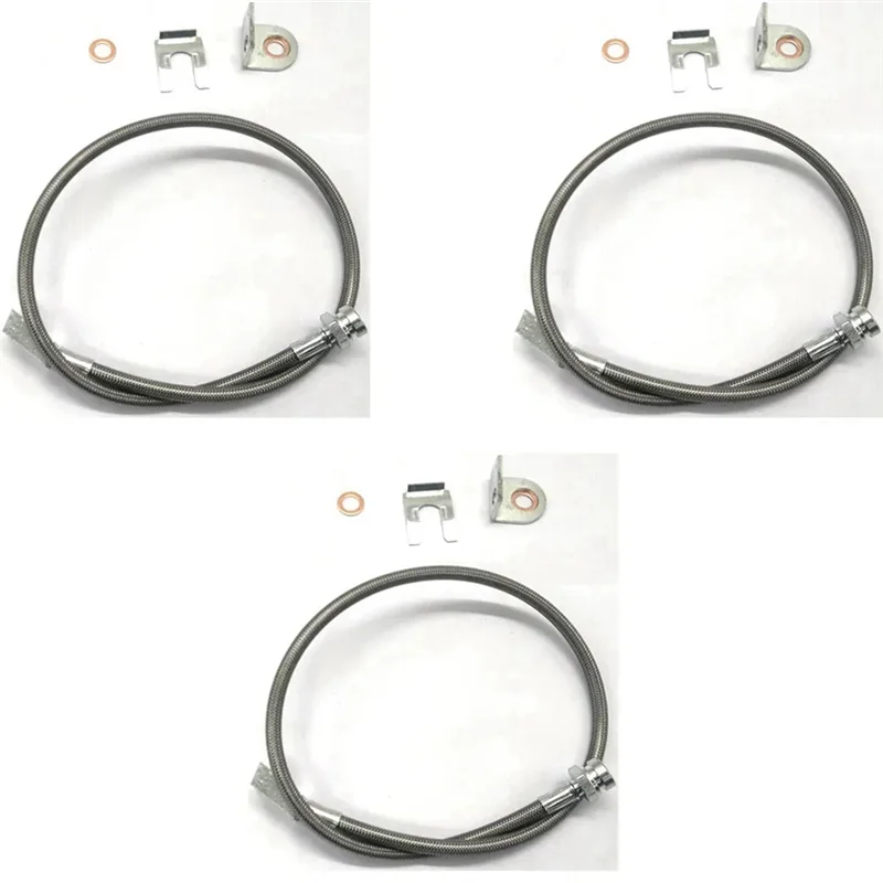 Car Extended Stainless Brake Lines For Jeep Wrangler TJ YJ 84-01 Cherokee XJ 87-06-A67F