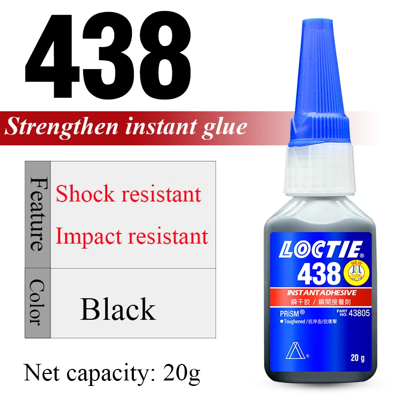 Супер клей 20 г Loctite 438 мгновенная сушка усиление быстрая закрепка высокая