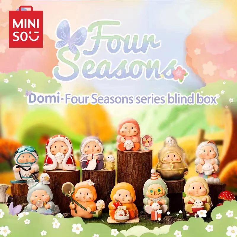 

MINISO Blind Box Domi Four Seasons Story Series Animation Peripheral Children's Toys Kawaii Home Decoration Christmas Gift