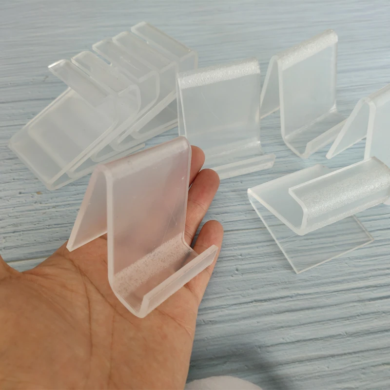 10pcs Acrylic Show Display Holder Stands Rack for Purse Bag Wallet Phone Book T3mm L5cm Retail Store Exhibiting