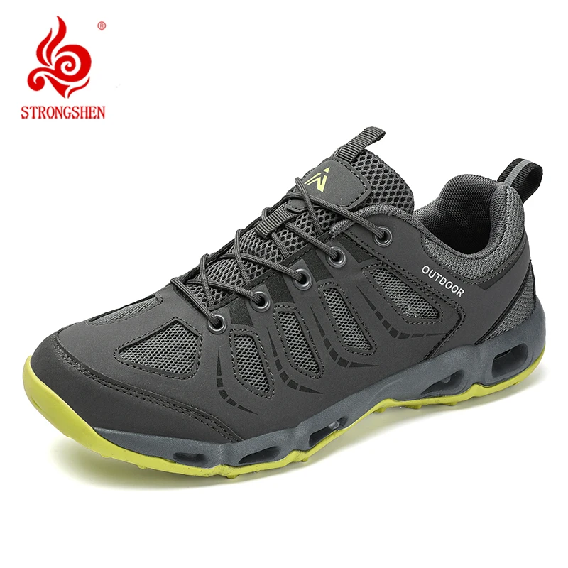 STRONGSHEN Waterproof Men Hiking Shoes Outdoor Couple Aqua Water Shoes Breathable Trekking Shoes Camping Boots Sports Sneakers