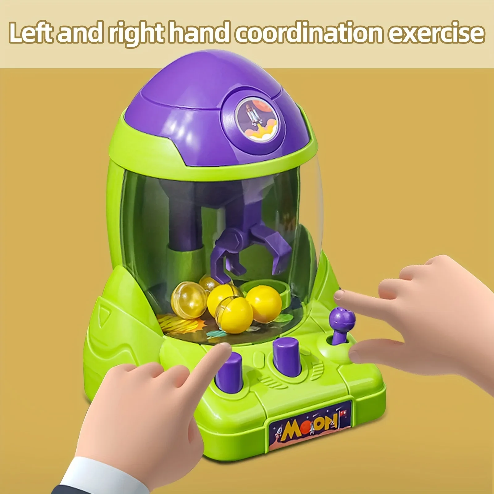 Children's mini ball catching machine, small candy clip doll machine, internet famous claw doll, egg twisting machine, toy 2