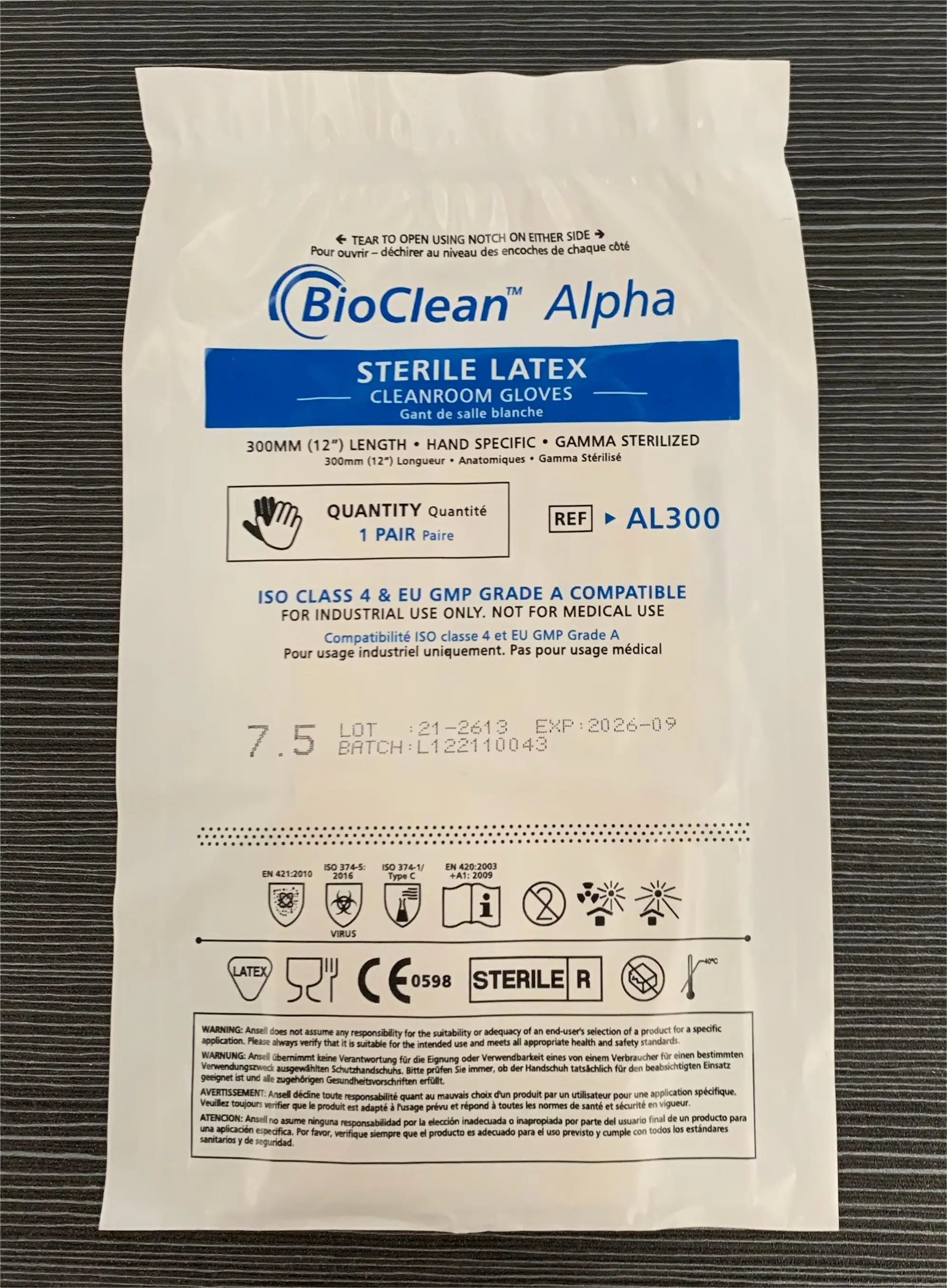 Ansell-BIOCLEAN-ALPHA-AL300-guantes-de-l-tex-desechables-est-riles-para ...