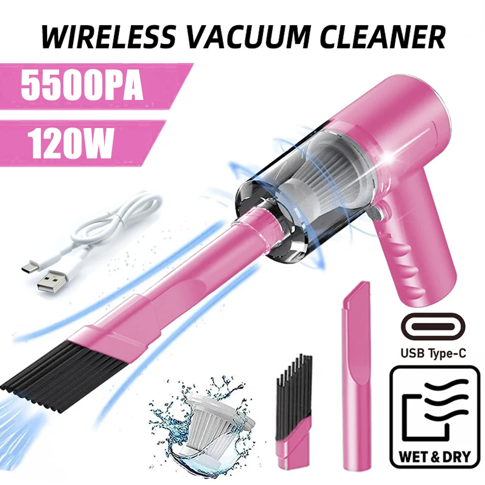 Mini Car Vacuum Cleaner Wireless Handheld Portable Cleaner Home Appliance Cleaning Machine Car Keyboard