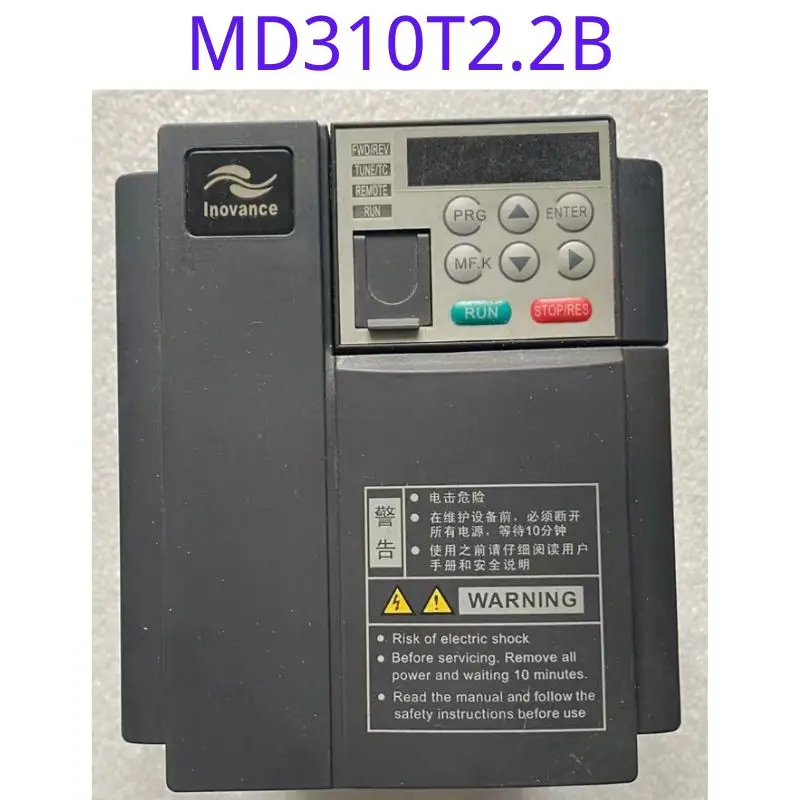 

The function test of the second-hand frequency converter MD310T2.2B is intact