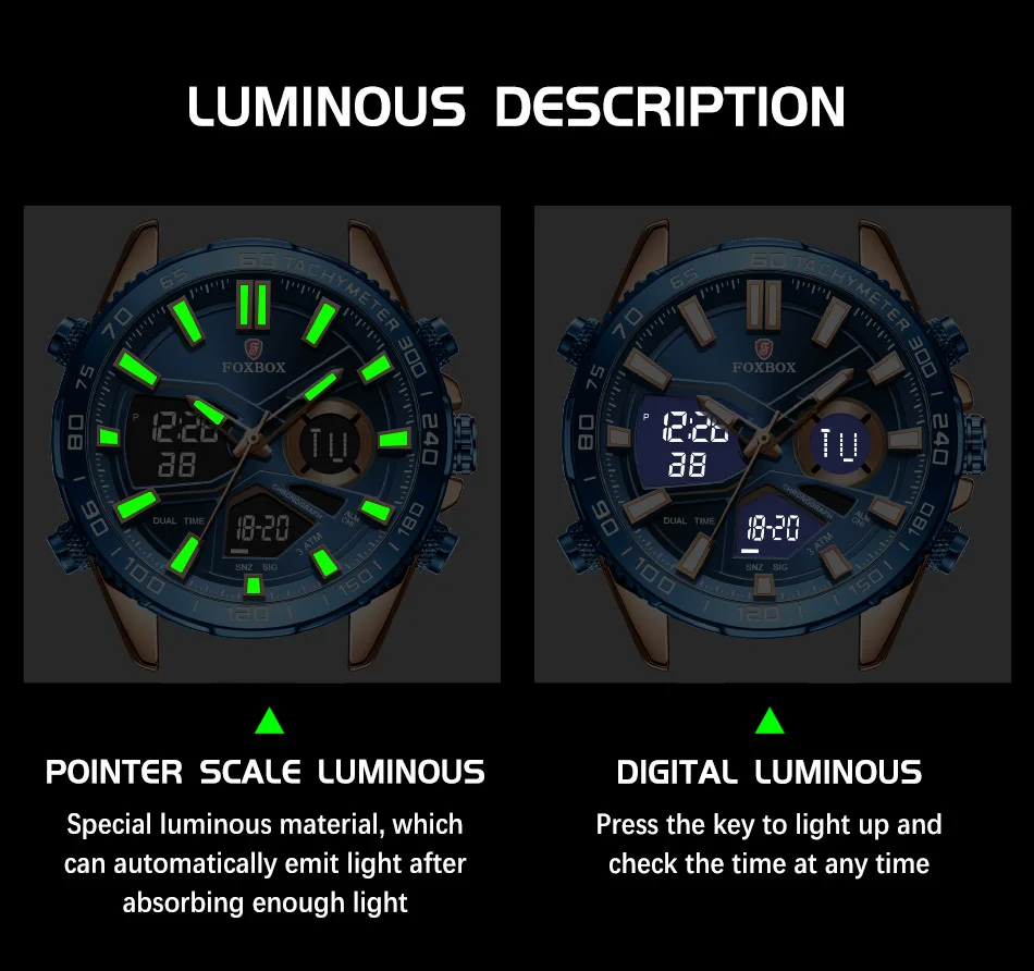 Men Watches Quartz Digital Male Clock Military Sport Blue Stainless Steel Man's Wrist watch_voghion.com