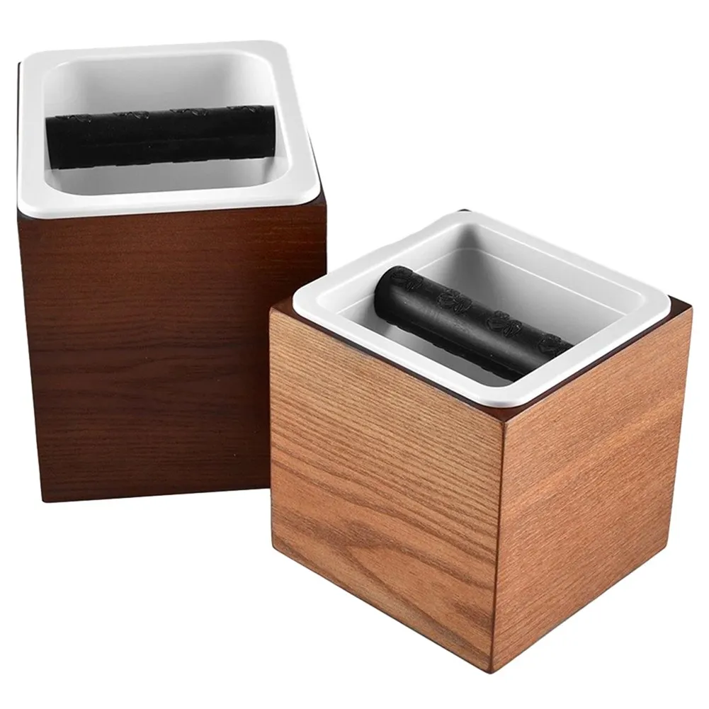 

Coffee Knocking Slag Bucket Detachable Solid Wood Powder Slag Bucket Slag Box Square Knocking Slag Bucket Coffee Appliance