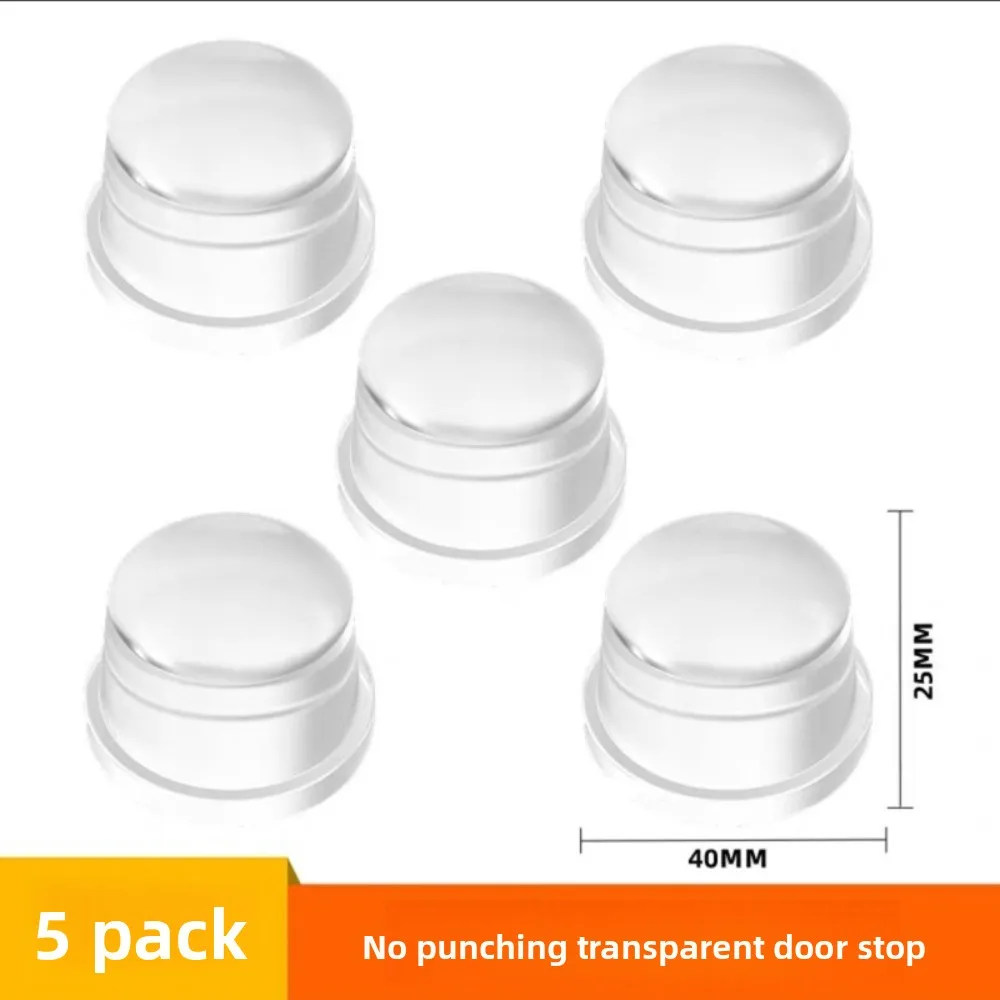 Transparent Silicone Door Stopper No Drill Anti Bump Pad for thumbnail 5